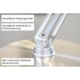 Unold 86705 Akku-Tischventilator STEEL FLEX Cromo 14 cm