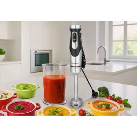 Gastroback Powermix FlexCord Frullatore ad immersione 1500 W Nero, Acciaio inox (40968)