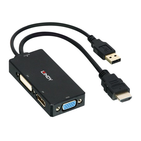 Lindy 38182 cavo e adattatore video 0,15 m Nero (38182)