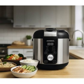 Gastroback Rice Control Low Carb & Steam cuoci riso 3 L 450 W Nero, Acciaio inox (42519)