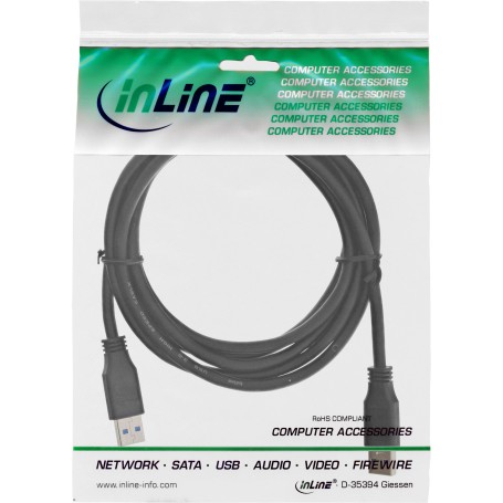 InLine 2.0m USB 3.0 cavo USB USB 3.2 Gen 1 (3.1 Gen 1) USB A (35220)