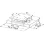 Franke Mithos 2 Bars FCMY 120 C WHG A 2B - Ventilatore da soffitto, acciaio inox/vetro bianco, 350.0679.884, circa 120 cm