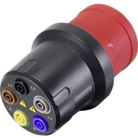 VOLTCRAFT Messadapter [CEE-Stecker 32 A 5polig - Buchse 4 mm] VMA-3L 32 Dunkel-Grau, Rot (VC-8466260)
