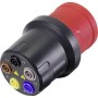 VOLTCRAFT Messadapter [CEE-Stecker 32 A 5polig - Buchse 4 mm] VMA-3L 32 Dunkel-Grau, Rot (VC-8466260)