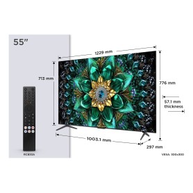 TCL Q6C Serie Smart TV QD-MiniLED 4K 55" 55Q6C, 144Hz, audio Onkyo 2.1, Dolby Vision IQ & Atmos, Google TV