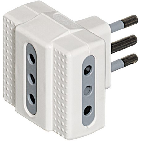 bticino S3603D adattatore per presa di corrente Grigio, Bianco (S3603D)