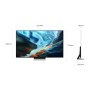 Samsung OLED AI TV 55" QE55S90HAEXZT 4K, Processore NQ4 AI Gen3, 4K AI Upscaling Pro, Glare Free, OLED HDR+, Motion Xcelerator 1
