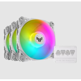 ASUS TUF GAMING TF120 ARGB WHITE EDITION 3IN1 Case per computer Raffreddatore d'aria 12 cm Bianco 3 pz (90DA0033-B09030)