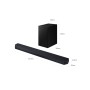 Samsung Soundbar HW-Q600H/XC, Audio 3.1.2 canali, potenza 320W, Voice Enhance Mode, Bluetooth 5.3, Q-Symphony, Wireless Dolby At