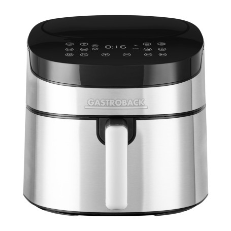 Gastroback Design Air Pro XXL Singolo 6,5 L Indipendente 1600 W Friggitrice ad aria calda Nero, Acciaio inox (42583)