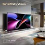 Hisense 116UXQ 2,95 m (116") 4K Ultra HD Smart TV Wi-Fi Grigio 700 cd/m²