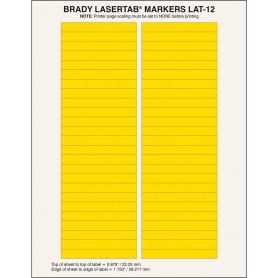 Brady LaserTab Giallo Etichetta per stampante autoadesiva (029793)