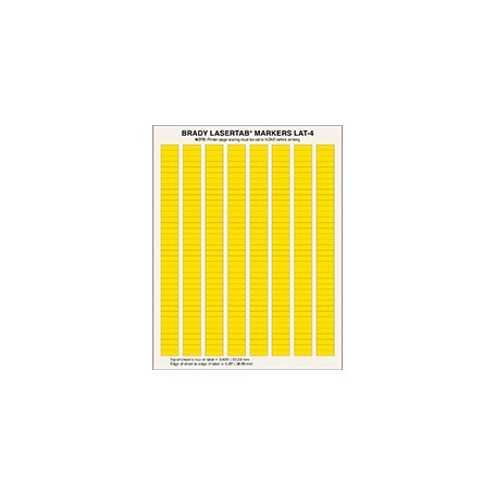 Brady LaserTab Giallo Etichetta per stampante autoadesiva (029786)