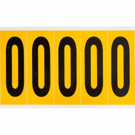 Brady 1560-0 etichetta autoadesiva Rettangolo Permanente Nero, Giallo 125 pz (097090)