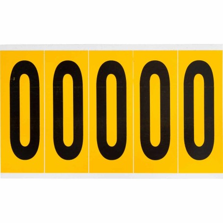 Brady 1560-0 etichetta autoadesiva Rettangolo Permanente Nero, Giallo 125 pz (097090)