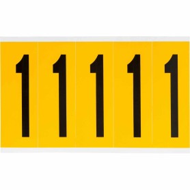 Brady 1560-1 etichetta autoadesiva Rettangolo Permanente Nero, Giallo 125 pz (097091)