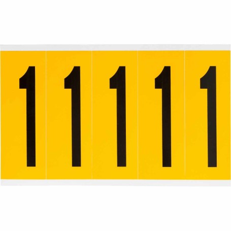 Brady 1560-1 etichetta autoadesiva Rettangolo Permanente Nero, Giallo 125 pz (097091)