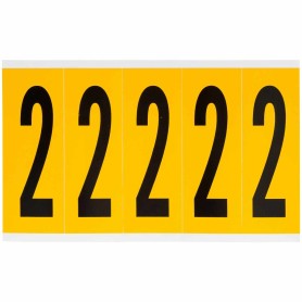 Brady 1560-2 etichetta autoadesiva Rettangolo Permanente Nero, Giallo 125 pz (097092)