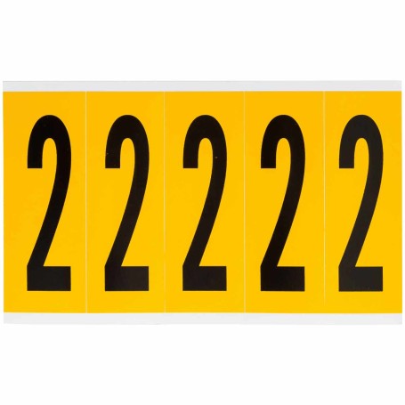 Brady 1560-2 etichetta autoadesiva Rettangolo Permanente Nero, Giallo 125 pz (097092)