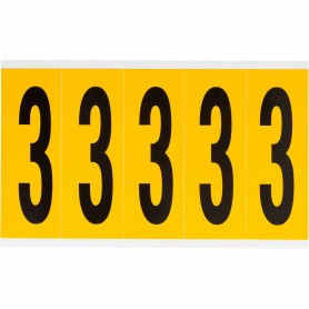 Brady 1560-3 etichetta autoadesiva Rettangolo Permanente Nero, Giallo 125 pz (097093)