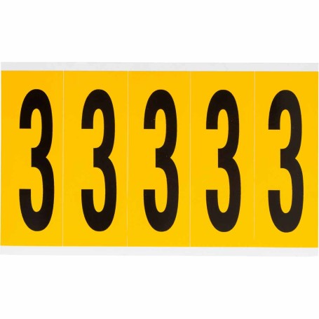 Brady 1560-3 etichetta autoadesiva Rettangolo Permanente Nero, Giallo 125 pz (097093)