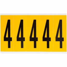 Brady 1560-4 etichetta autoadesiva Rettangolo Permanente Nero, Giallo 125 pz (097094)