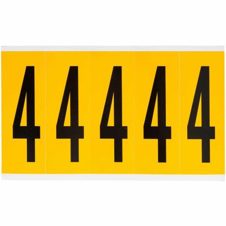 Brady 1560-4 etichetta autoadesiva Rettangolo Permanente Nero, Giallo 125 pz (097094)