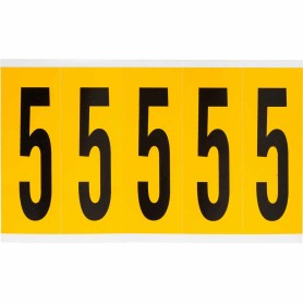 Brady 1560-5 etichetta autoadesiva Rettangolo Permanente Nero, Giallo 125 pz (097095)