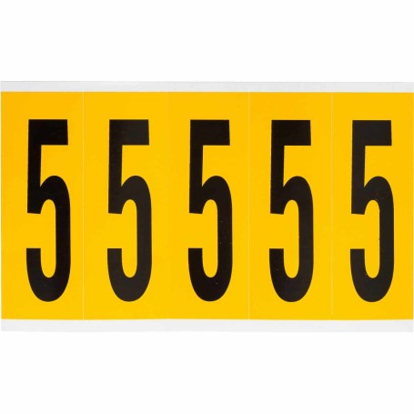 Brady 1560-5 etichetta autoadesiva Rettangolo Permanente Nero, Giallo 125 pz (097095)
