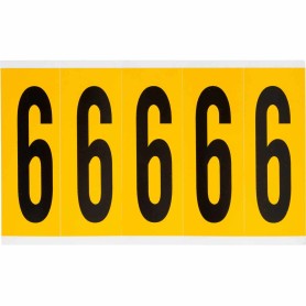 Brady 1560-6 etichetta autoadesiva Rettangolo Permanente Nero, Giallo 125 pz (097096)