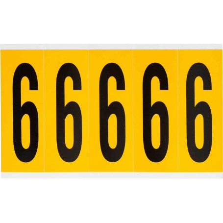 Brady 1560-6 etichetta autoadesiva Rettangolo Permanente Nero, Giallo 125 pz (097096)
