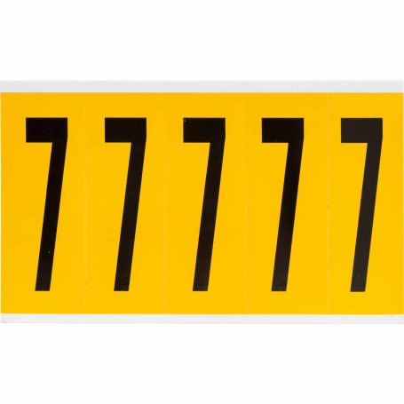 Brady 1560-7 etichetta autoadesiva Rettangolo Permanente Nero, Giallo 125 pz (097097)