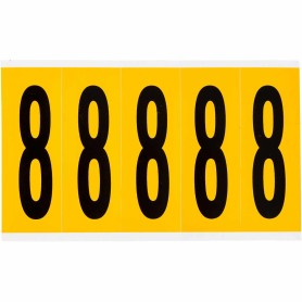 Brady 1560-8 etichetta autoadesiva Rettangolo Permanente Nero, Giallo 125 pz (097098)