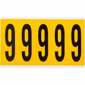 Brady 1560-9 etichetta autoadesiva Rettangolo Permanente Nero, Giallo 125 pz (097099)