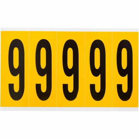 Brady 1560-9 etichetta autoadesiva Rettangolo Permanente Nero, Giallo 125 pz (097099)
