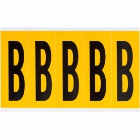 Brady 1560-B etichetta autoadesiva Rettangolo Permanente Nero, Giallo 125 pz (097101)