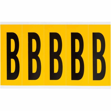 Brady 1560-B etichetta autoadesiva Rettangolo Permanente Nero, Giallo 125 pz (097101)