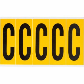 Brady 1560-C etichetta autoadesiva Rettangolo Permanente Nero, Giallo 125 pz (097102)