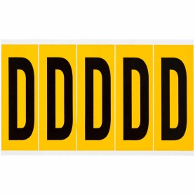 Brady 1560-D etichetta autoadesiva Rettangolo Permanente Nero, Giallo 125 pz (097103)