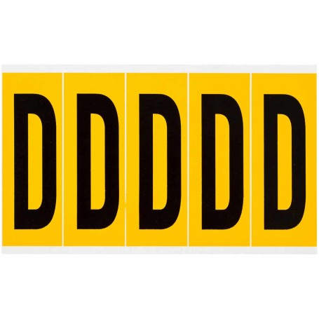 Brady 1560-D etichetta autoadesiva Rettangolo Permanente Nero, Giallo 125 pz (097103)