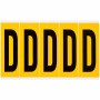 Brady 1560-D etichetta autoadesiva Rettangolo Permanente Nero, Giallo 125 pz (097103)