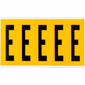 Brady 1560-E etichetta autoadesiva Rettangolo Permanente Nero, Giallo 125 pz (097104)