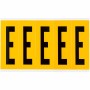 Brady 1560-E etichetta autoadesiva Rettangolo Permanente Nero, Giallo 125 pz (097104)