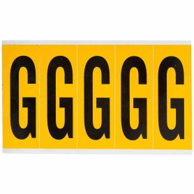 Brady 1560-G etichetta autoadesiva Rettangolo Permanente Nero, Giallo 125 pz (097106)