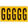 Brady 1560-G etichetta autoadesiva Rettangolo Permanente Nero, Giallo 125 pz (097106)