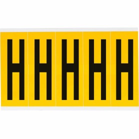 Brady 1560-H etichetta autoadesiva Rettangolo Permanente Nero, Giallo 125 pz (097107)