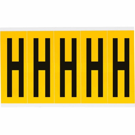 Brady 1560-H etichetta autoadesiva Rettangolo Permanente Nero, Giallo 125 pz (097107)