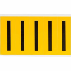 Brady 1560-I etichetta autoadesiva Rettangolo Permanente Nero, Giallo 125 pz (097108)
