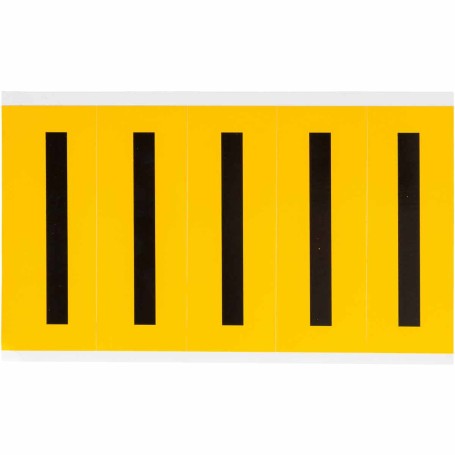 Brady 1560-I etichetta autoadesiva Rettangolo Permanente Nero, Giallo 125 pz (097108)