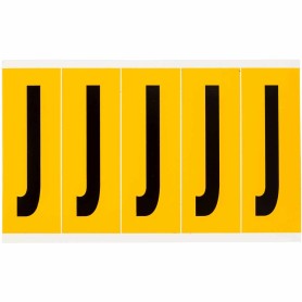 Brady 1560-J etichetta autoadesiva Rettangolo Permanente Nero, Giallo 125 pz (097109)